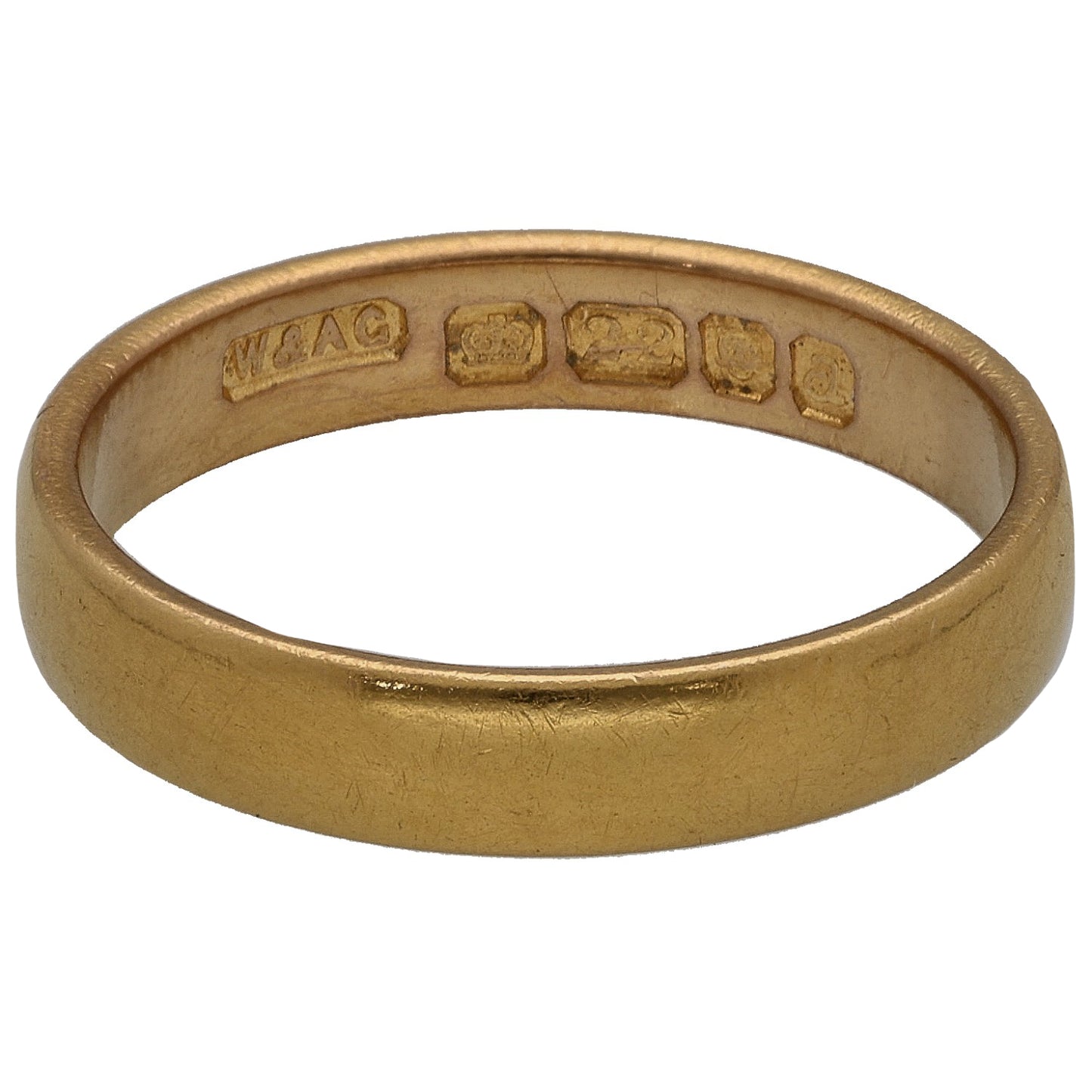 22ct Gold Plain Wedding Ring Size M
