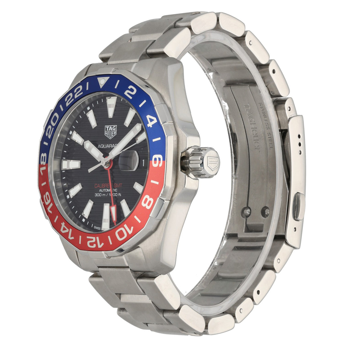 Tag Heuer Aquaracer GMT WAY201F 43mm Stainless Steel Watch