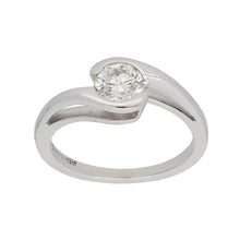 Load image into Gallery viewer, 18ct White Gold 0.60ct Diamond Solitaire Ring Size K
