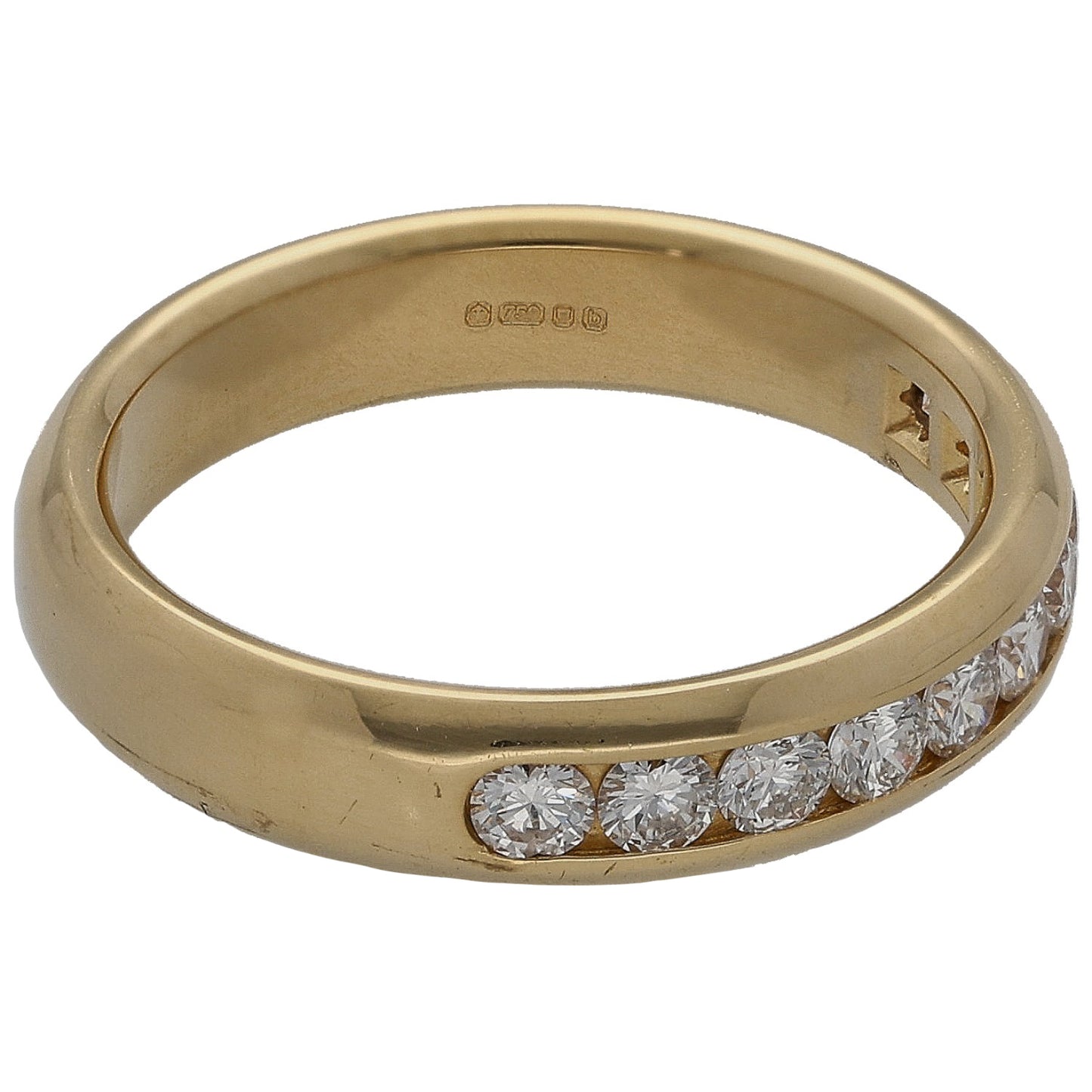18ct Gold 0.30ct Diamond Half Eternity Ring Size K