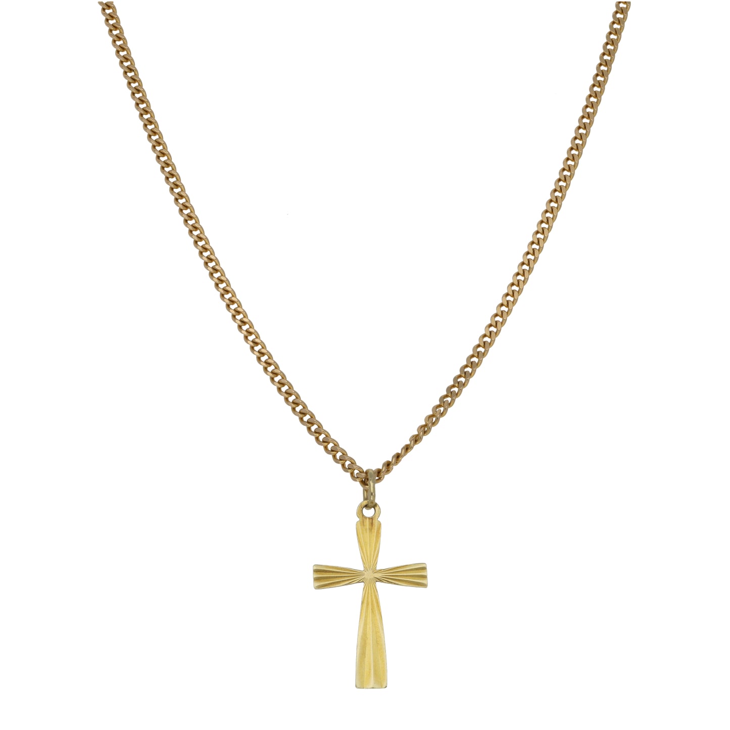 14ct Gold Cross Pendant With Chain