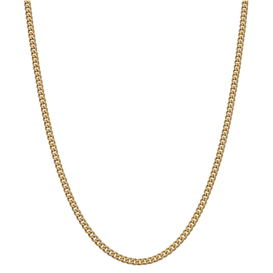 18ct Gold Curb Chain 18"