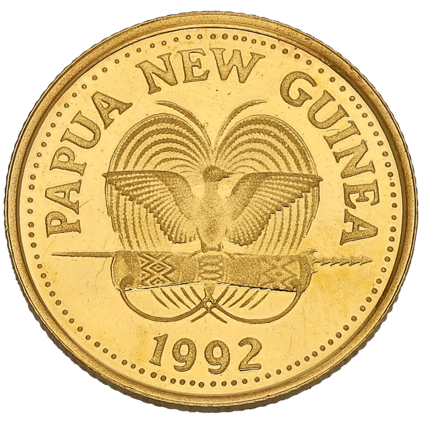 22ct Gold Papua New Guinea Butterfly Coin 1992