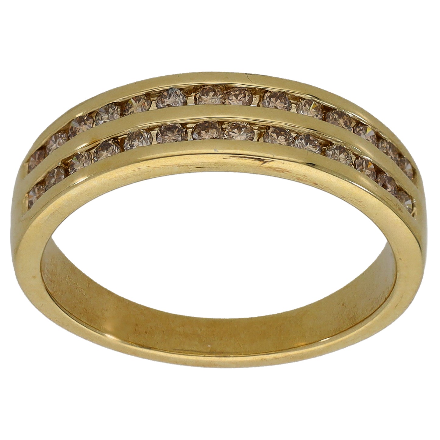 9ct Gold 0.28ct Diamond Half Eternity Ring Size Q