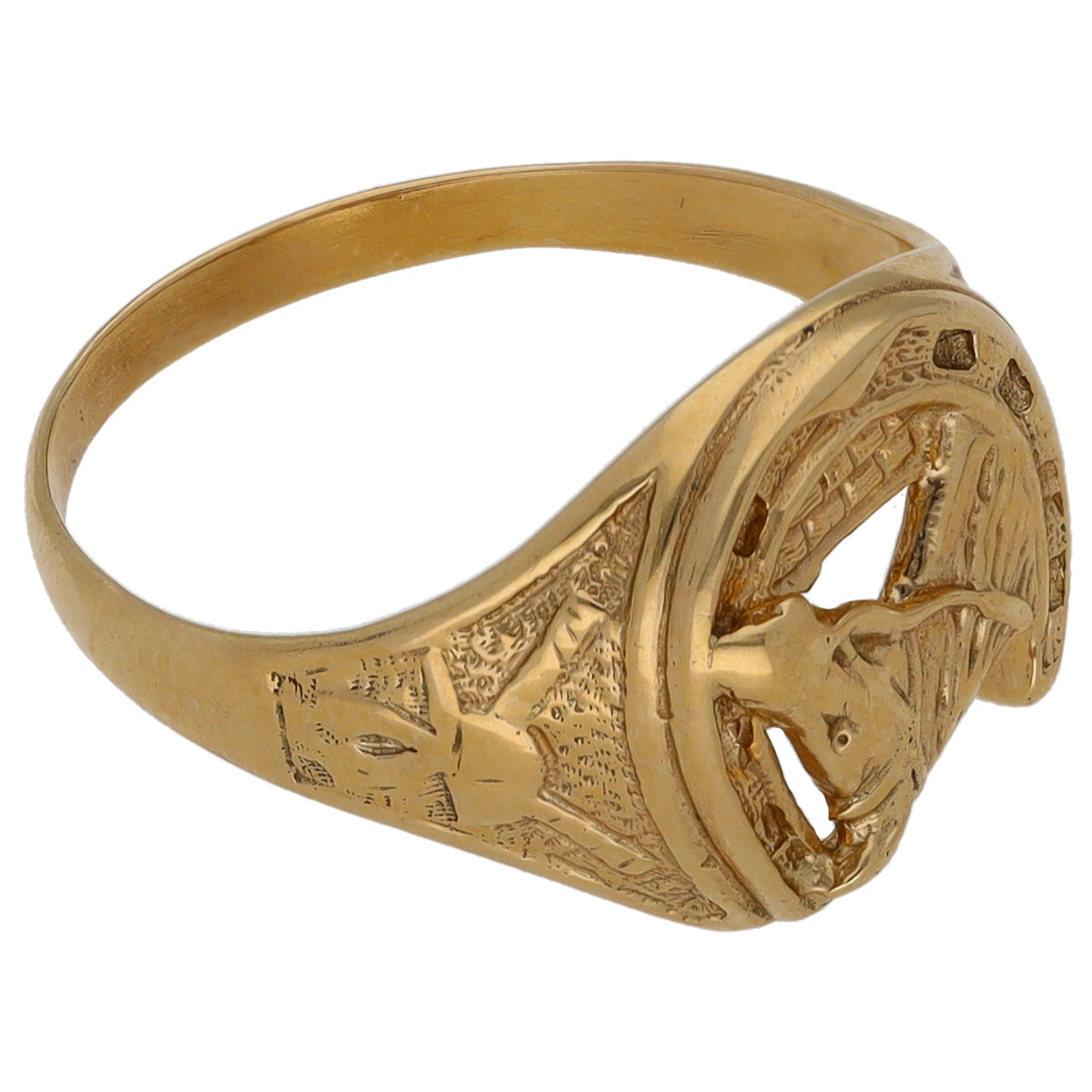 9ct Gold Horseshoe Ring Size V