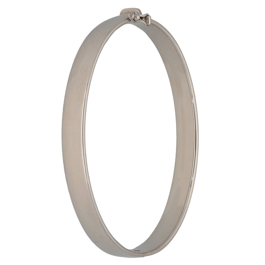 9ct White Gold Hinged/Clasp Bangle