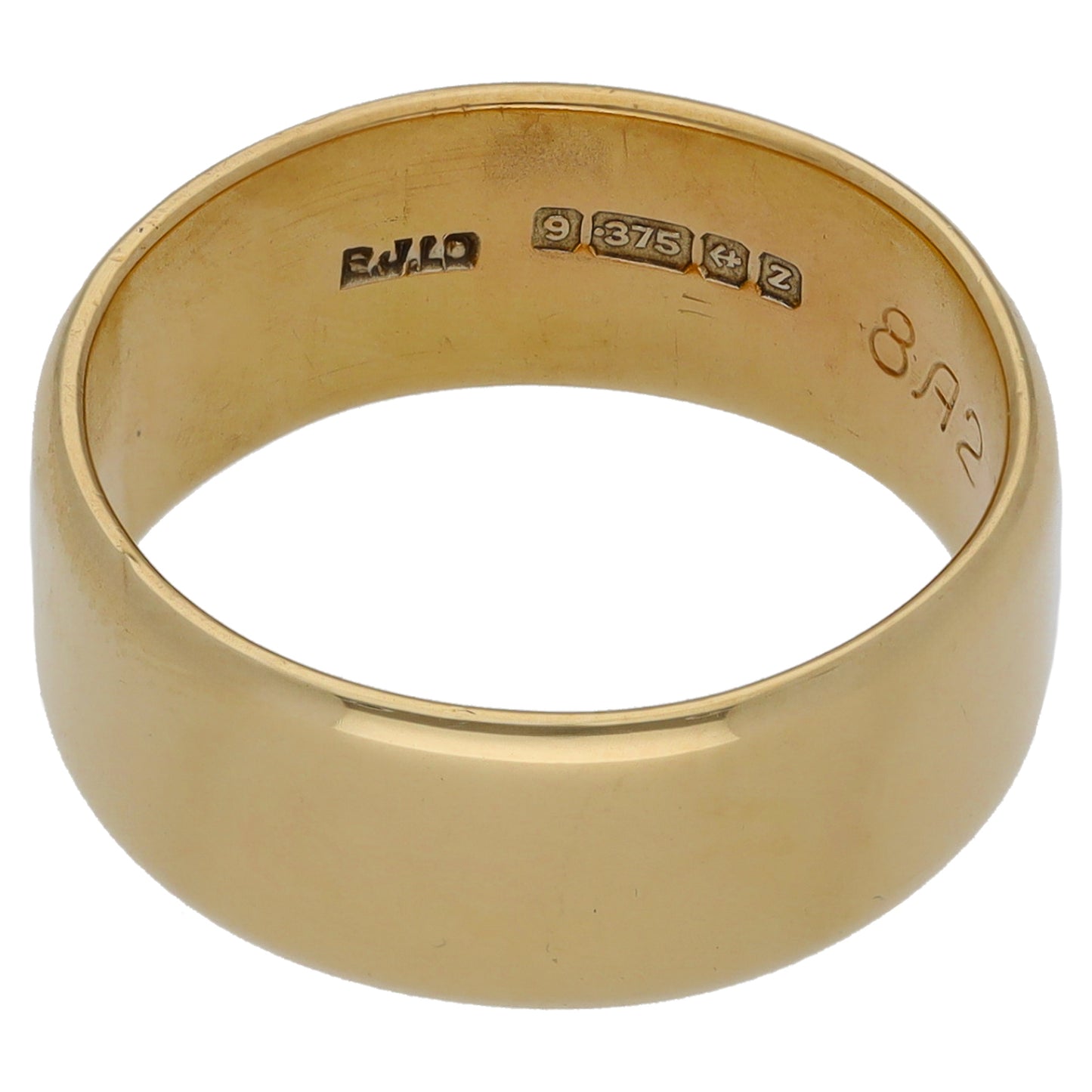 9ct Gold Plain Wedding Ring Size O