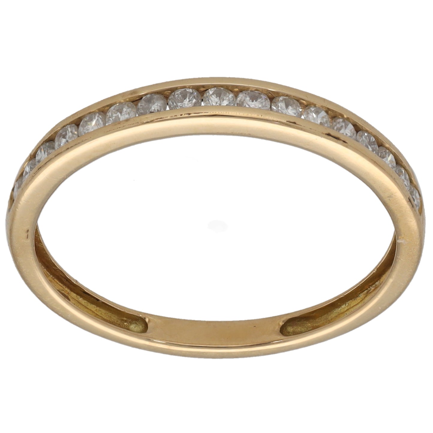 18ct Gold 0.25ct Diamond Half Eternity Ring Size N