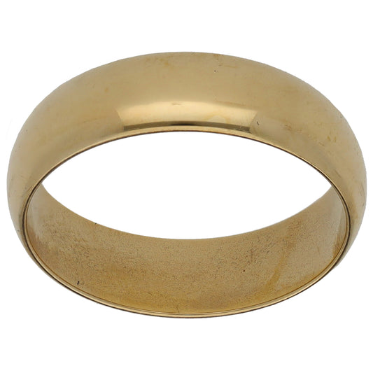 9ct Gold Plain Wedding Ring Size K