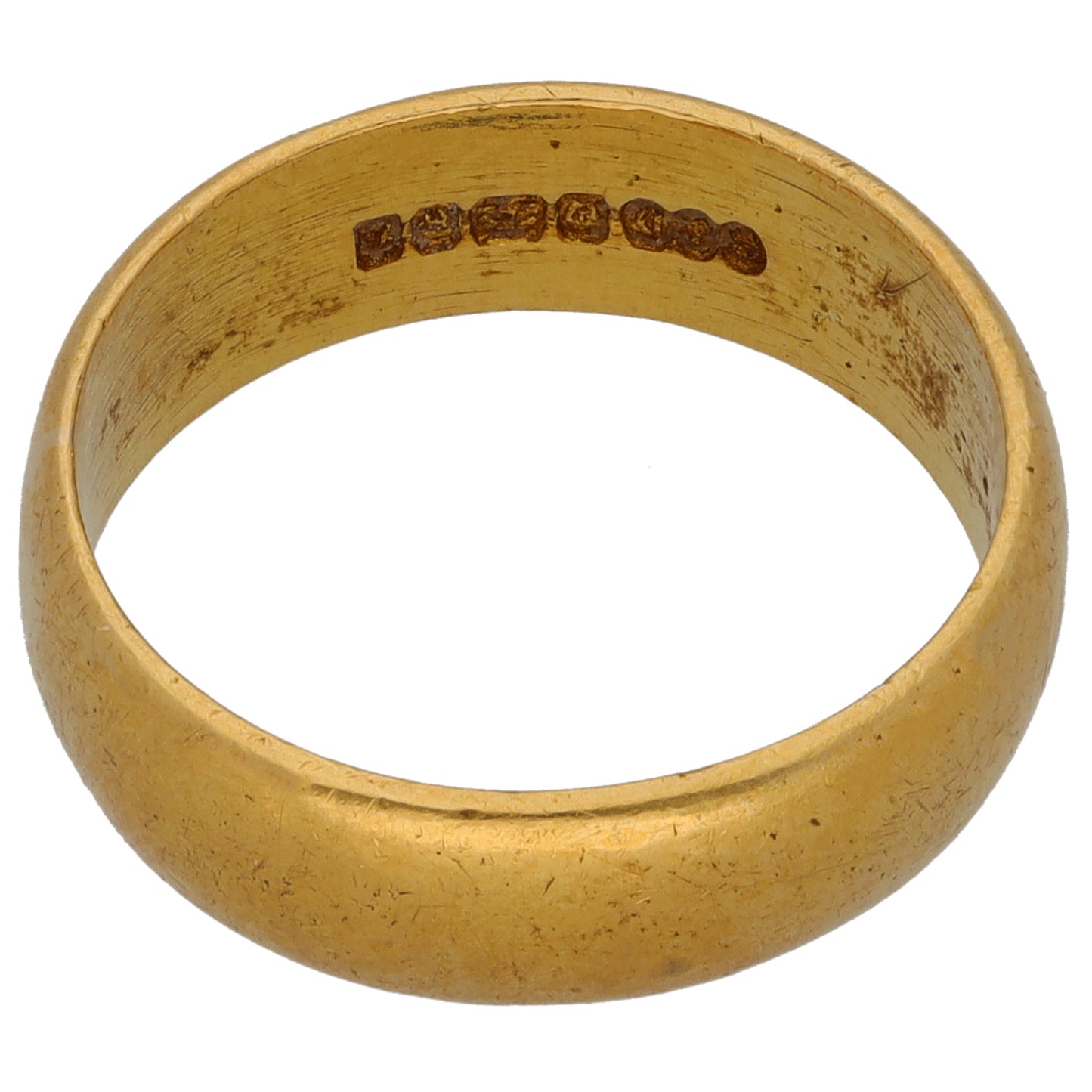 22ct Gold Plain Wedding Ring Size N