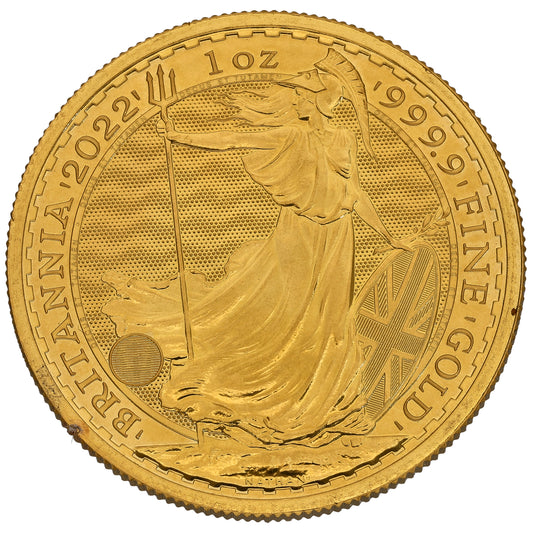 24ct Gold Queen Elizabeth II 1 OZ Britannia Coin 2022