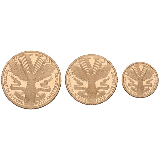22ct Gold Victory In Europe 80th Anniversary Sovereign Coin Set 2025