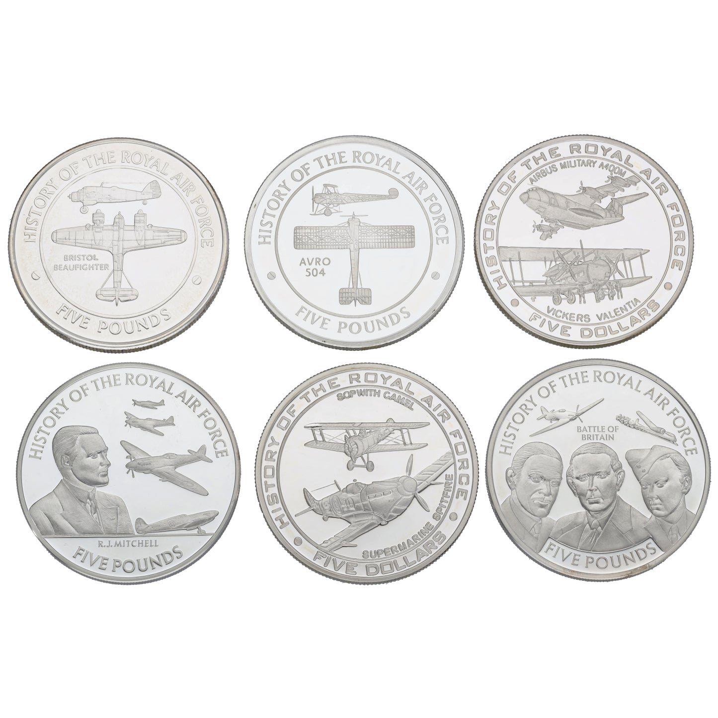 Silver History Of The Royal Air Force Coin Collection 2008