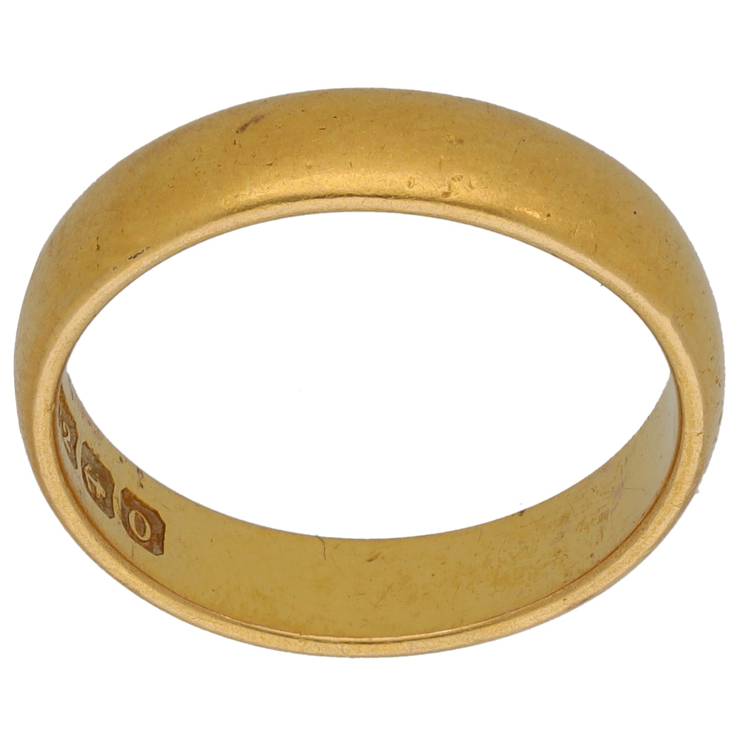 22ct Gold Plain Wedding Ring Size O