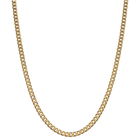 9ct Gold Curb Chain 18"