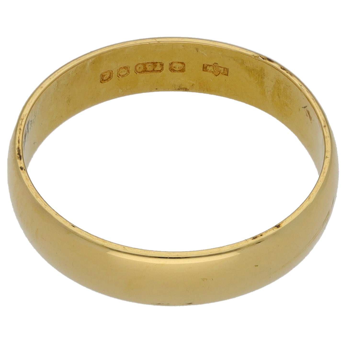 18ct Gold Plain Wedding Ring Size L