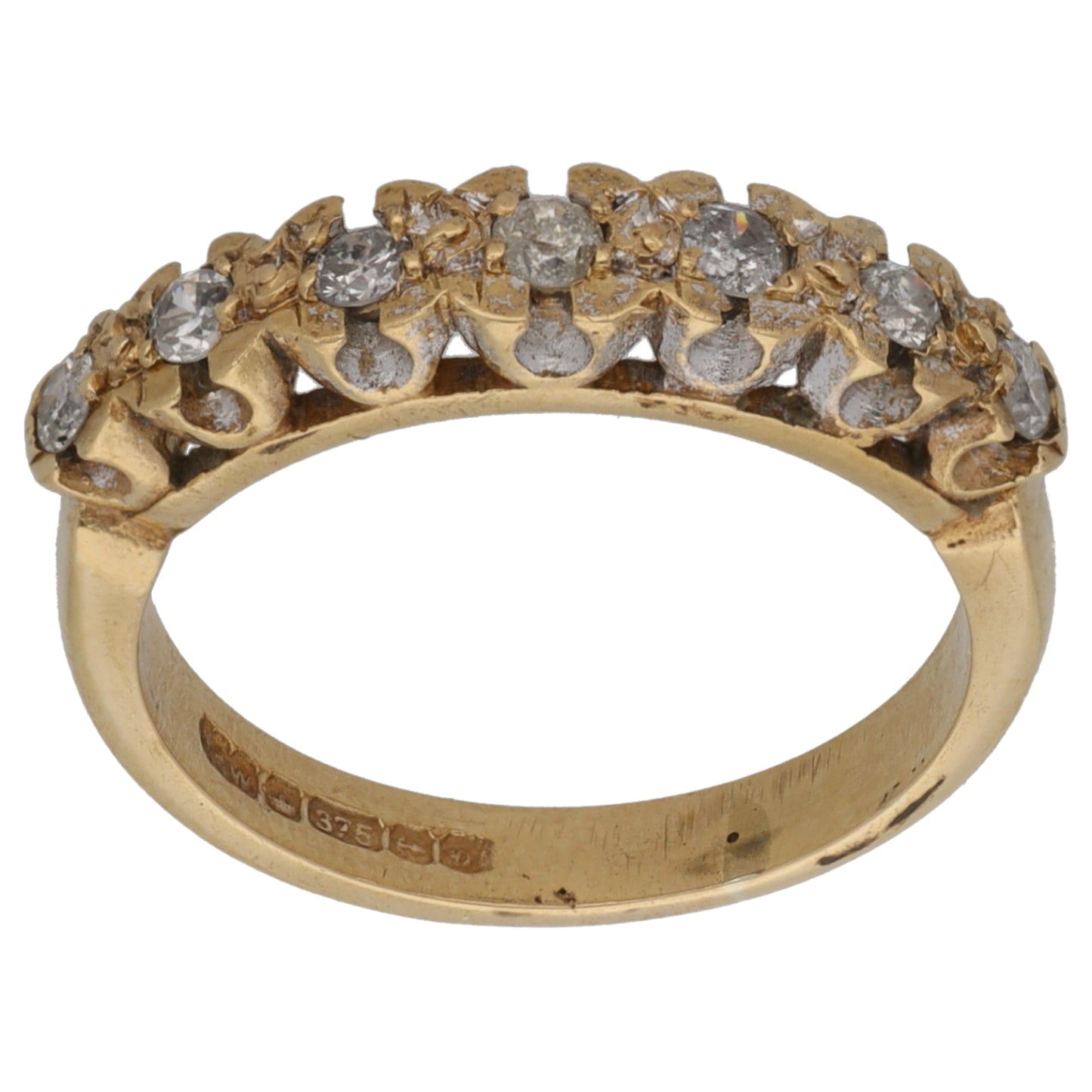 9ct Gold 0.28ct Diamond Half Eternity Ring Size K