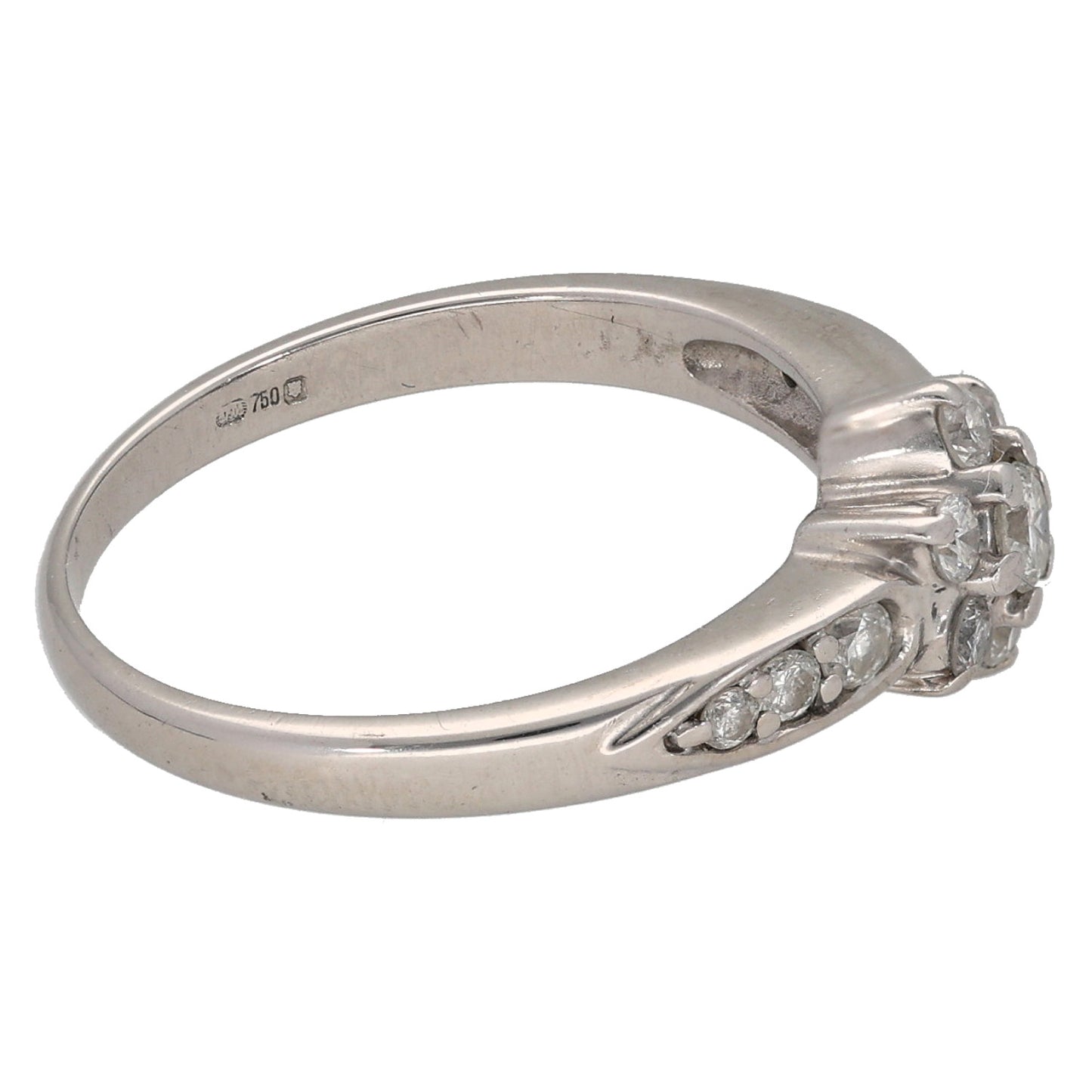 18ct White Gold 0.40ct Diamond Dress/Cocktail Ring Size L