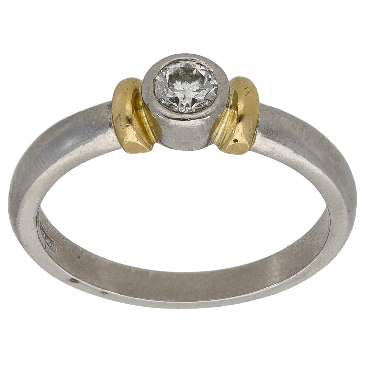 Platinum 0.25ct Diamond Solitaire Ring Size N
