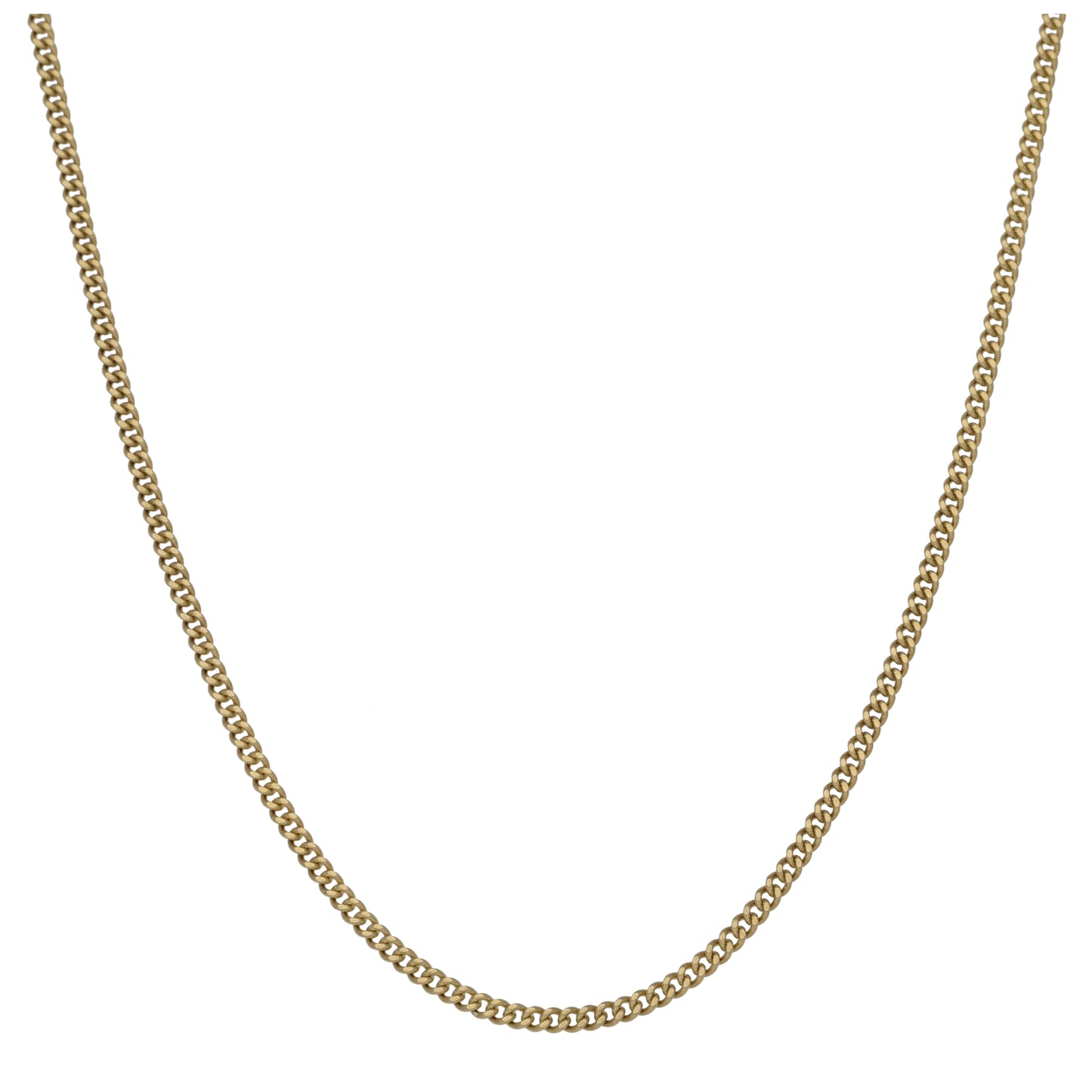 9ct Gold Curb Chain 18"