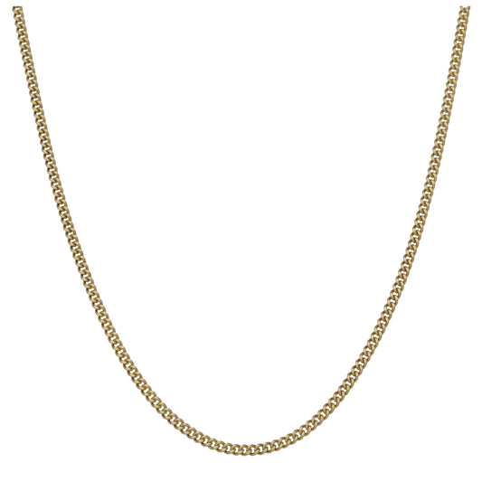 9ct Gold Curb Chain 18"