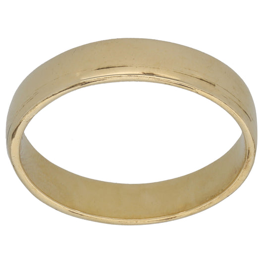 9ct Gold Plain Wedding Ring Size S
