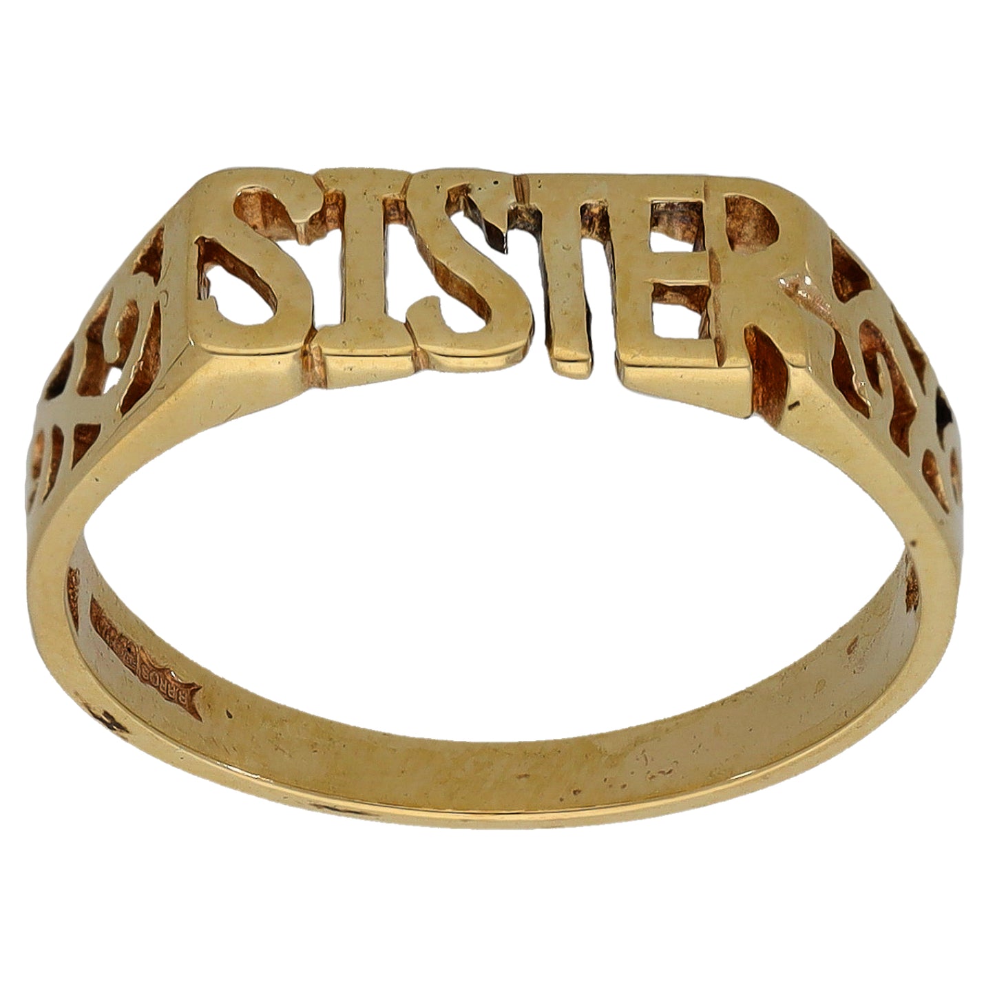 9ct Gold Sister Ring Size Q