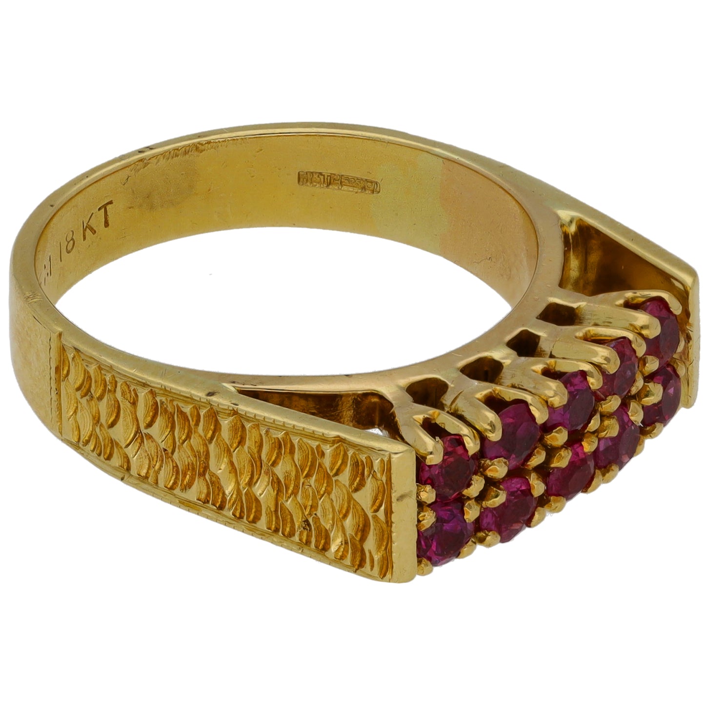 14ct Gold Ruby Dress/Cocktail Ring Size O