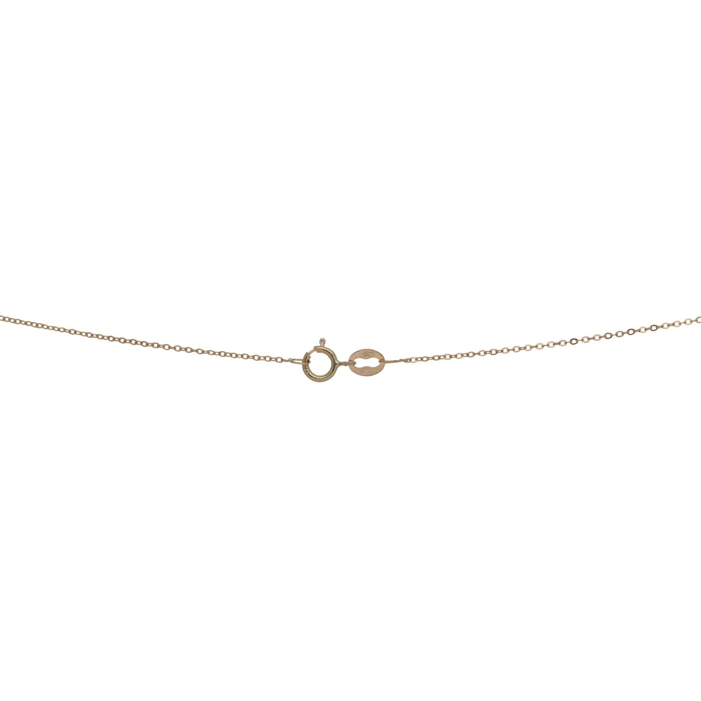 New 9ct Gold 0.08ct Diamond Necklace 16"