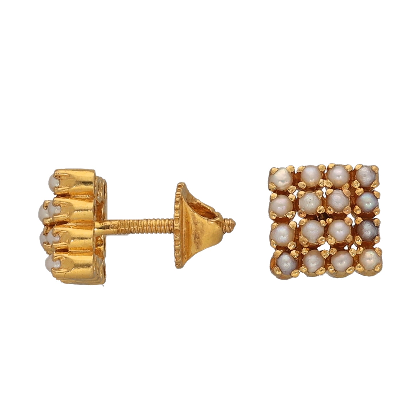 22ct Gold Cultured Pearl Stud Earrings