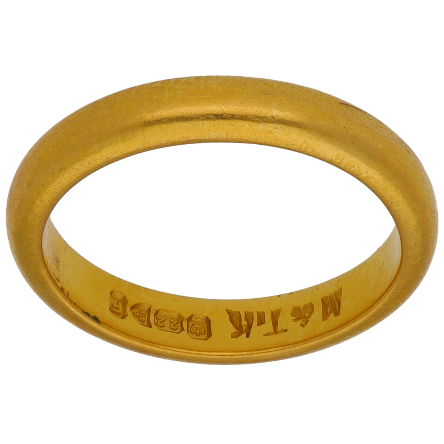 22ct Gold Plain Wedding Ring Size K