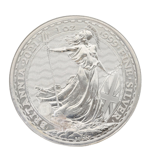 Fine Silver Queen Elizabeth II 1 OZ Britannia Coin 2021
