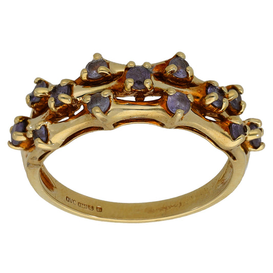 9ct Gold Tanzanite Dress/Cocktail Ring Size N