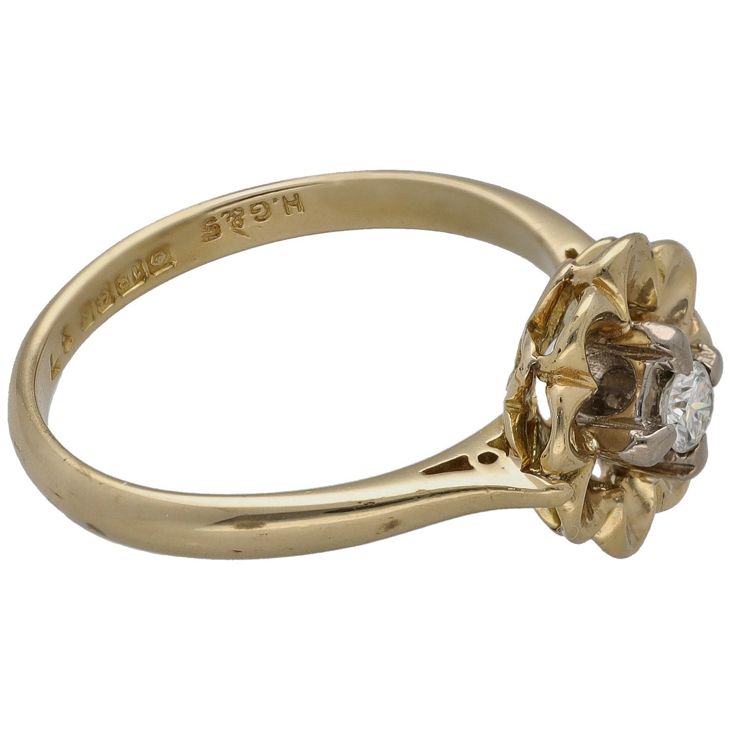 18ct Gold 0.10ct Diamond Solitaire Ring Size O