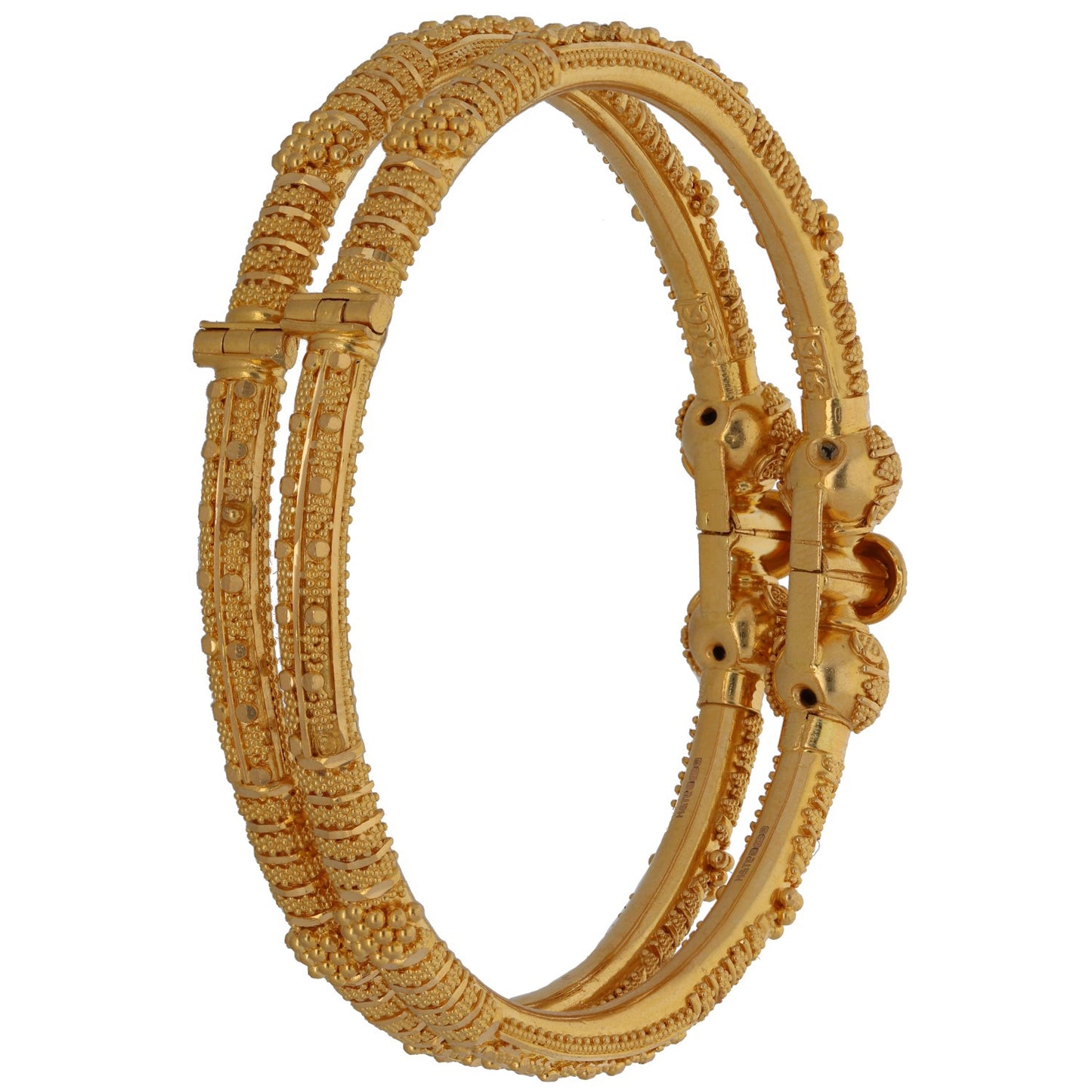 22ct Gold Set of 2 Fancy Bangles