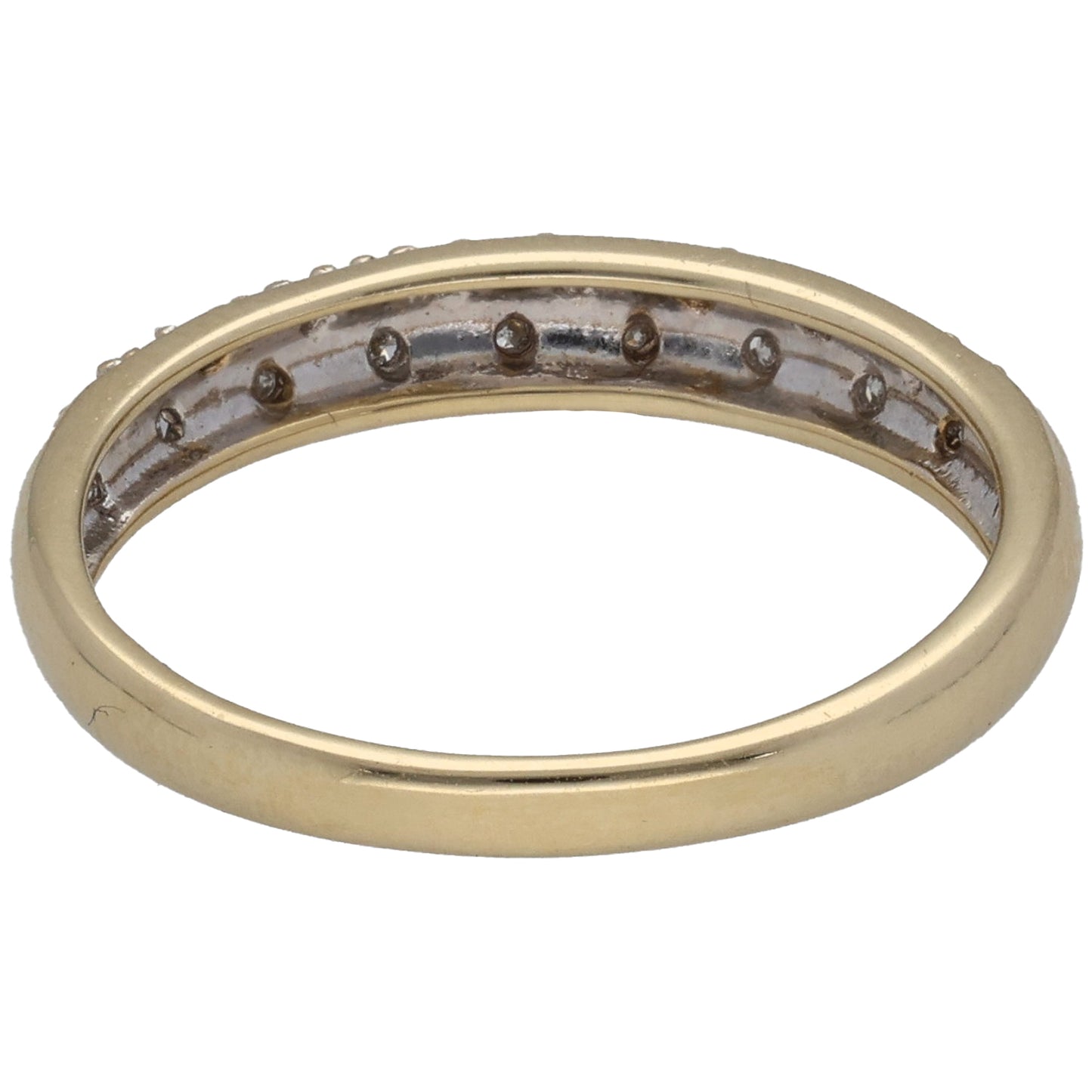 9ct Gold 0.095ct Diamond Half Eternity Ring Size K