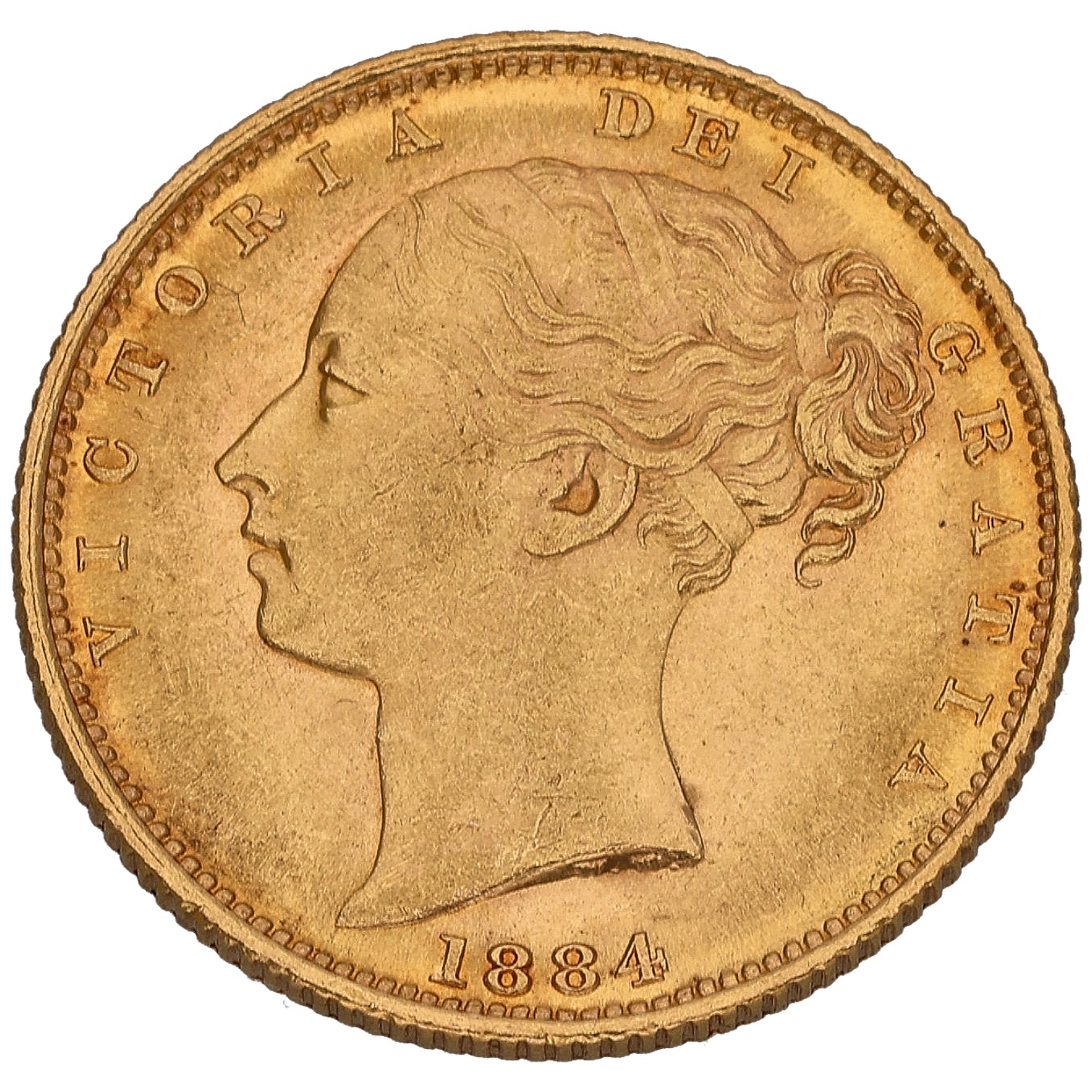 22ct Gold Queen Victoria Full Sovereign Coin 1884