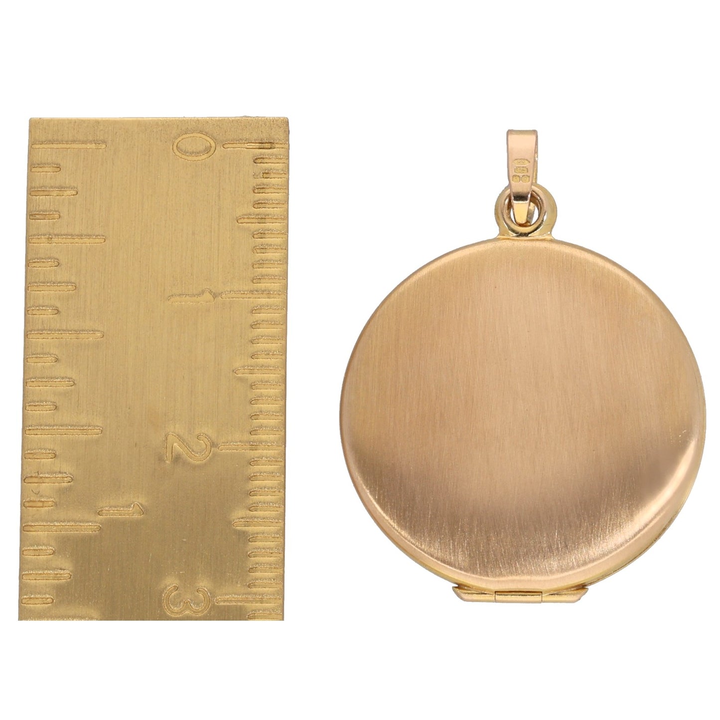 9ct Gold Patterned Locket Pendant