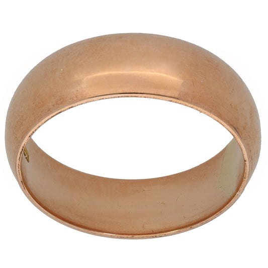 9ct Gold Plain Wedding Ring Size N