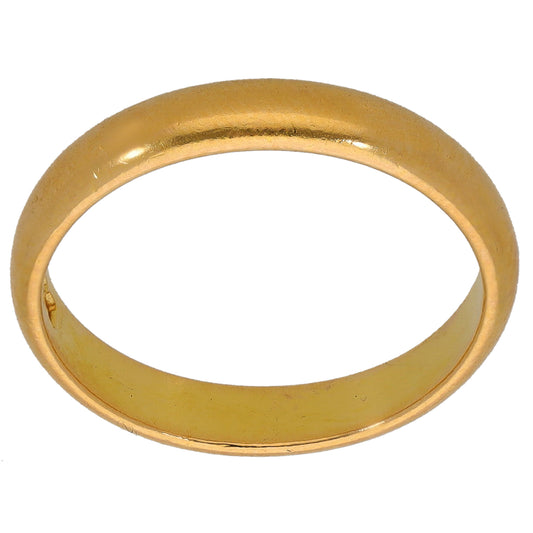 22ct Gold Plain Wedding Ring Size L