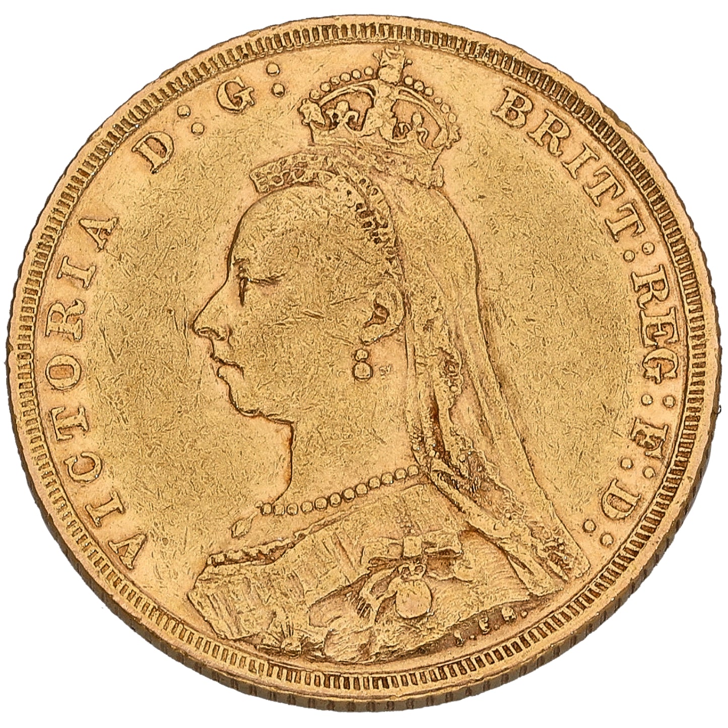 22ct Gold Queen Victoria Full Sovereign Coin 1889