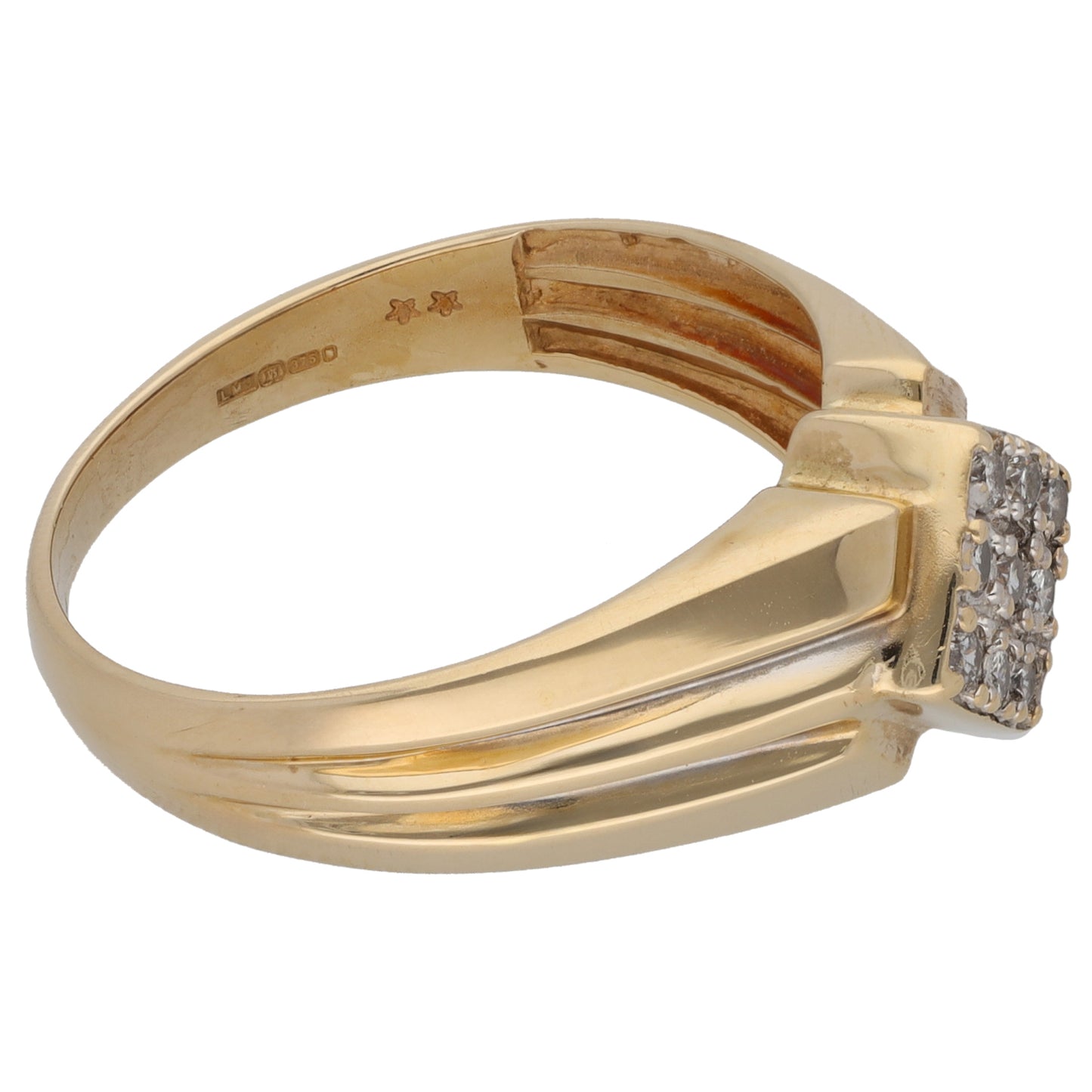 9ct Gold 0.25ct Diamond Alternative Ring Size U