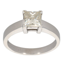 Load image into Gallery viewer, Platinum 1.51ct Diamond Solitaire Ring Size P
