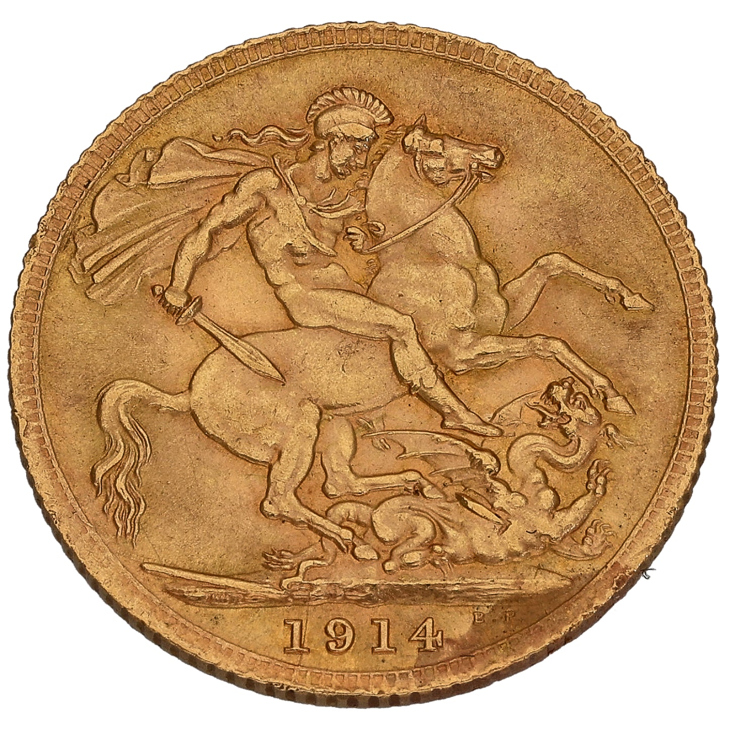22ct Gold King George V Full Sovereign Coin 1914