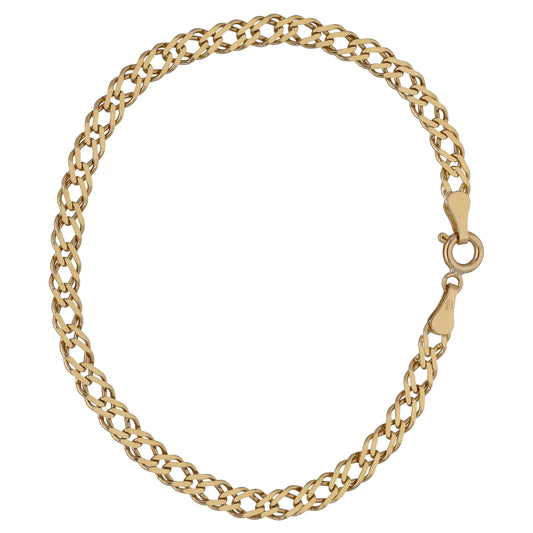 9ct Gold Double Curb Bracelet