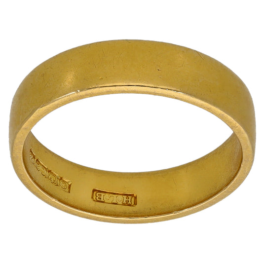 22ct Gold Plain Wedding Ring Size N