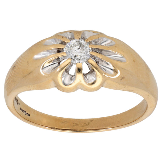 9ct Gold 0.25ct Diamond Solitaire Ring Size V