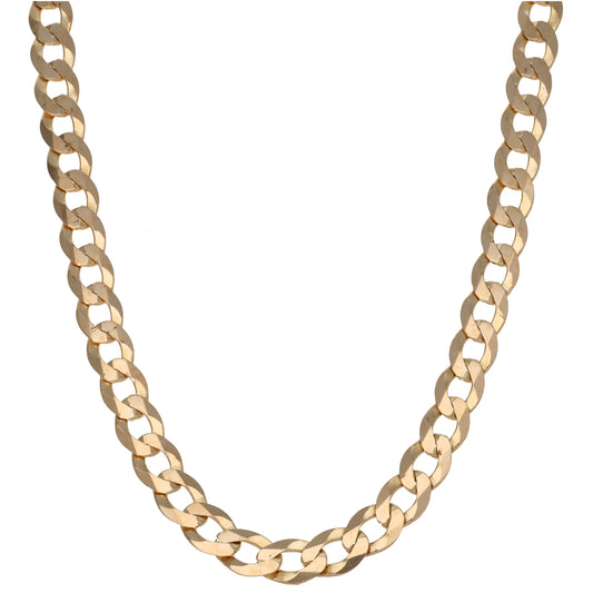 9ct Gold Curb Chain 18"
