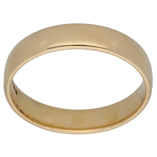 9ct Gold Plain Wedding Ring Size O