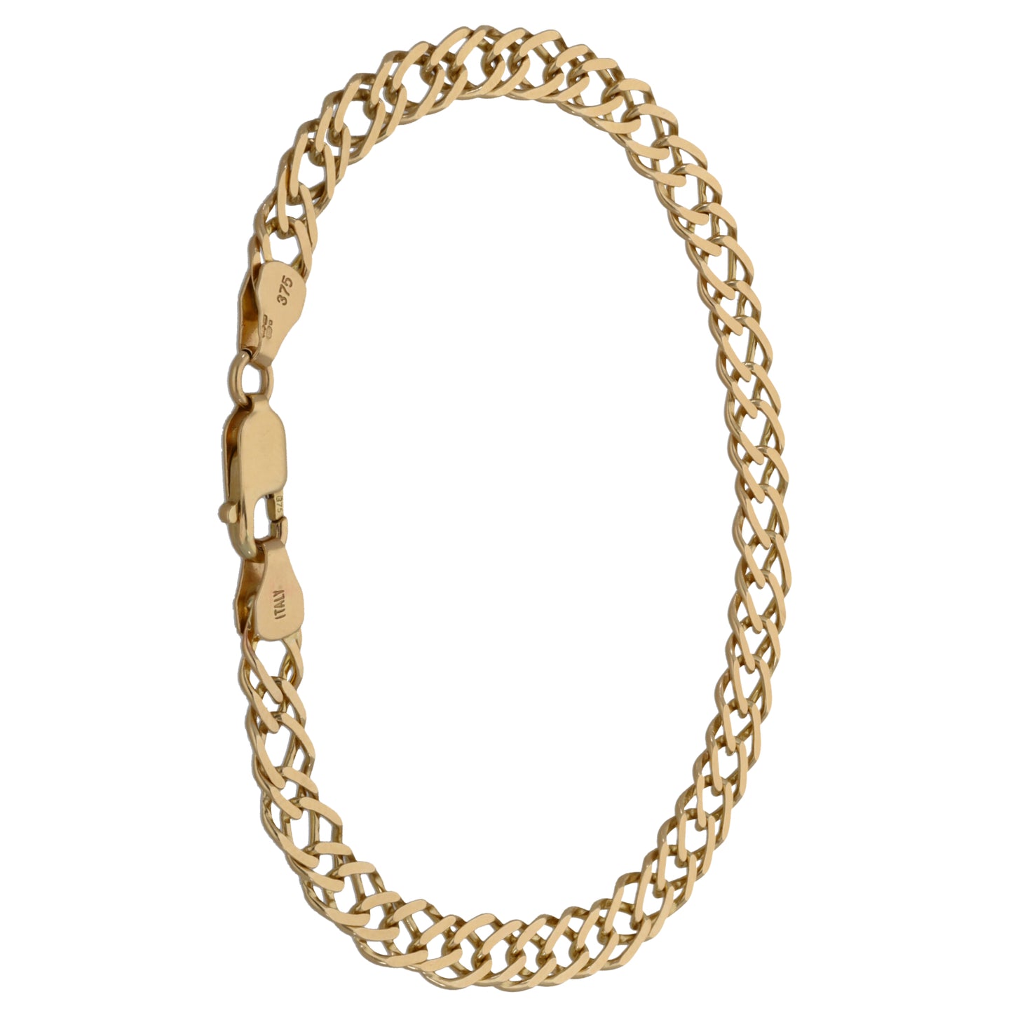 9ct Gold Double Curb Bracelet